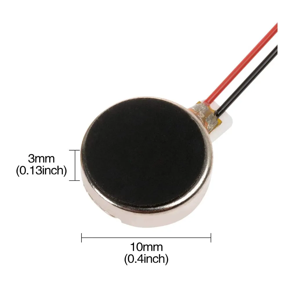 1030 10mm Diameter 3.0mm width Flat Button Coin type Micro Vibrator Motor 3V