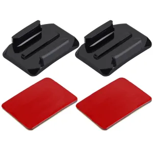 2 Curved Surface Mounts   Adhesive Stickers for Action Cameras - Jaws Flex Clamp Mount