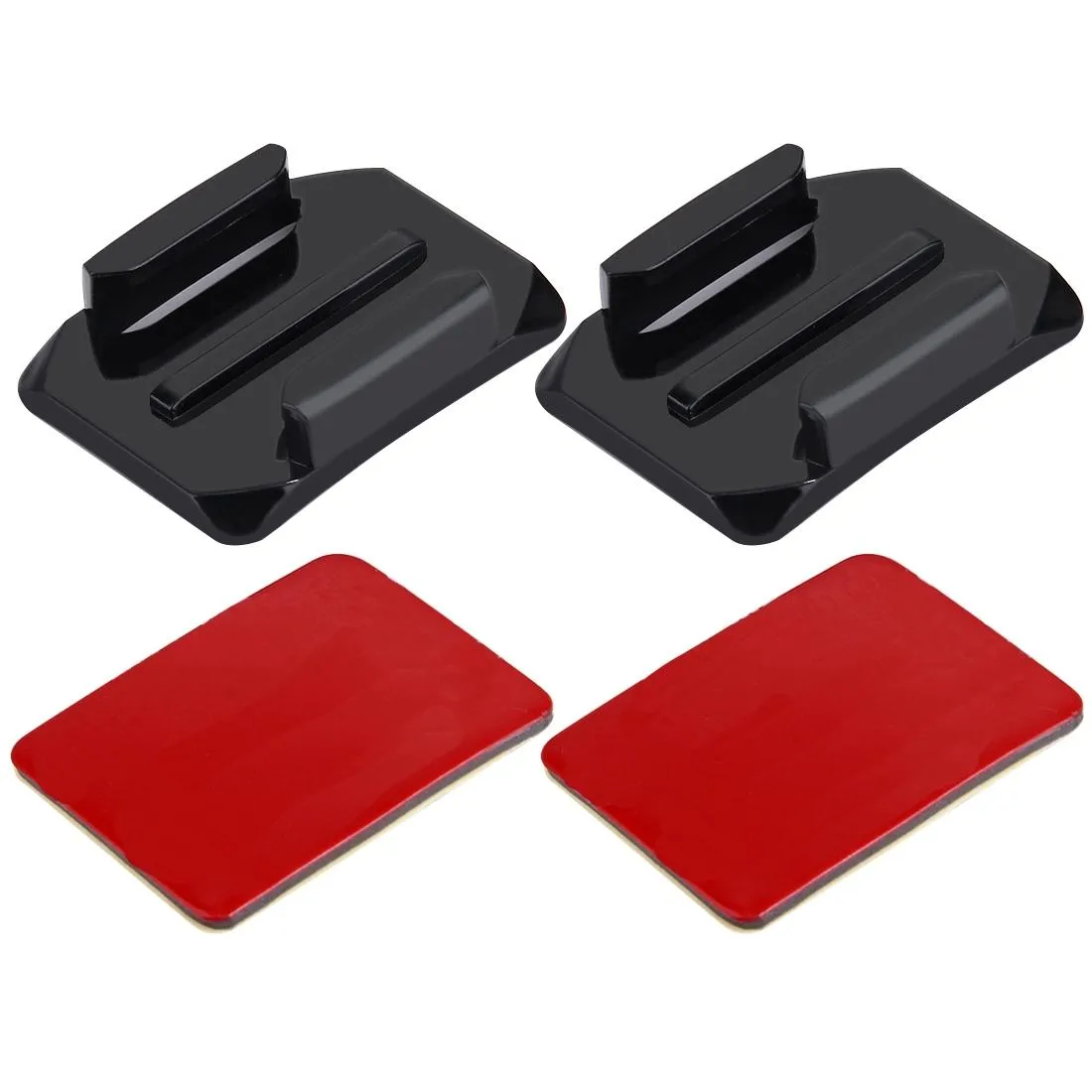 2 Curved Surface Mounts   Adhesive Stickers for Action Cameras - Jaws Flex Clamp Mount