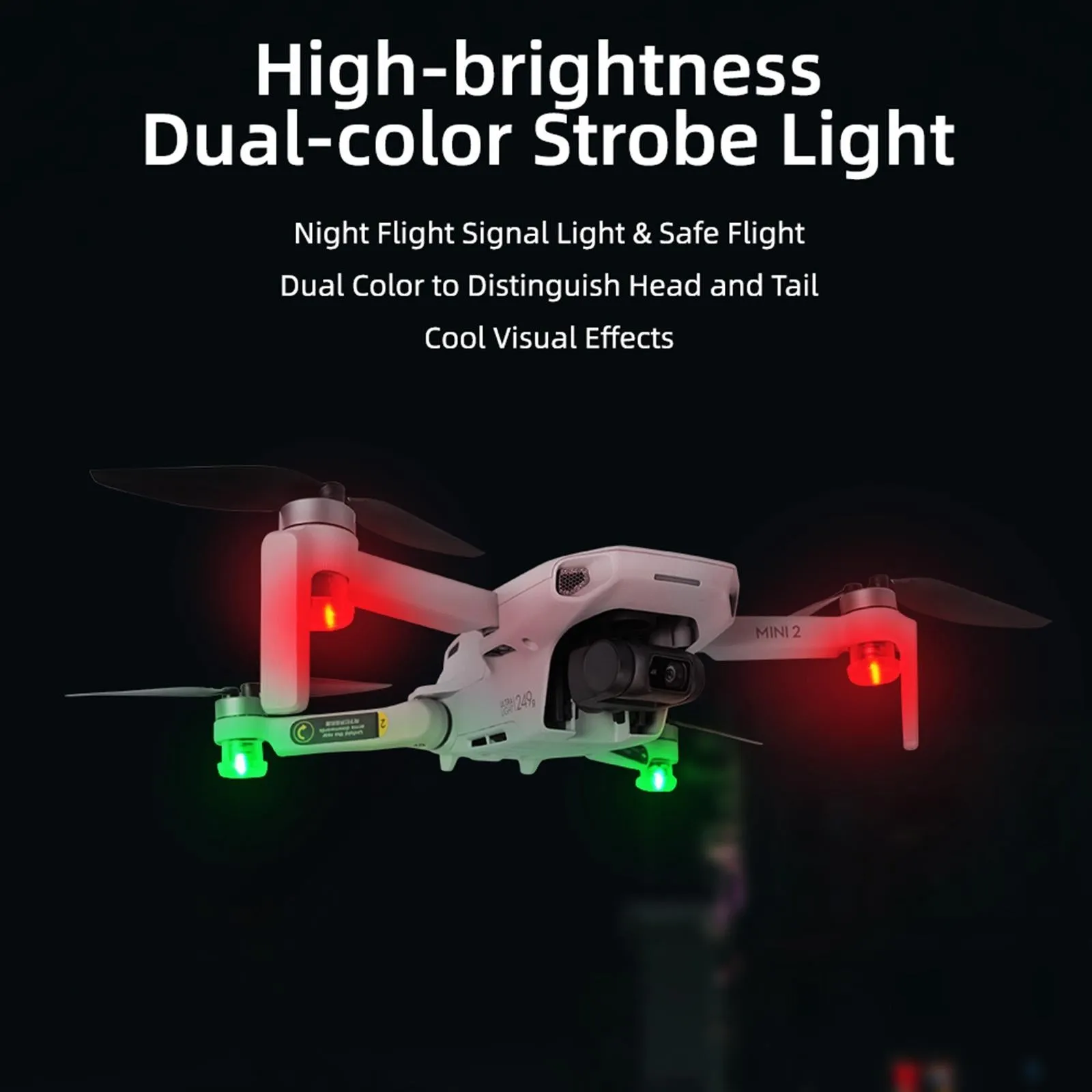 2 Night Strobe Led Light for Dji Mavic 2 Mini / Air 2 Fpv - 2 Pack