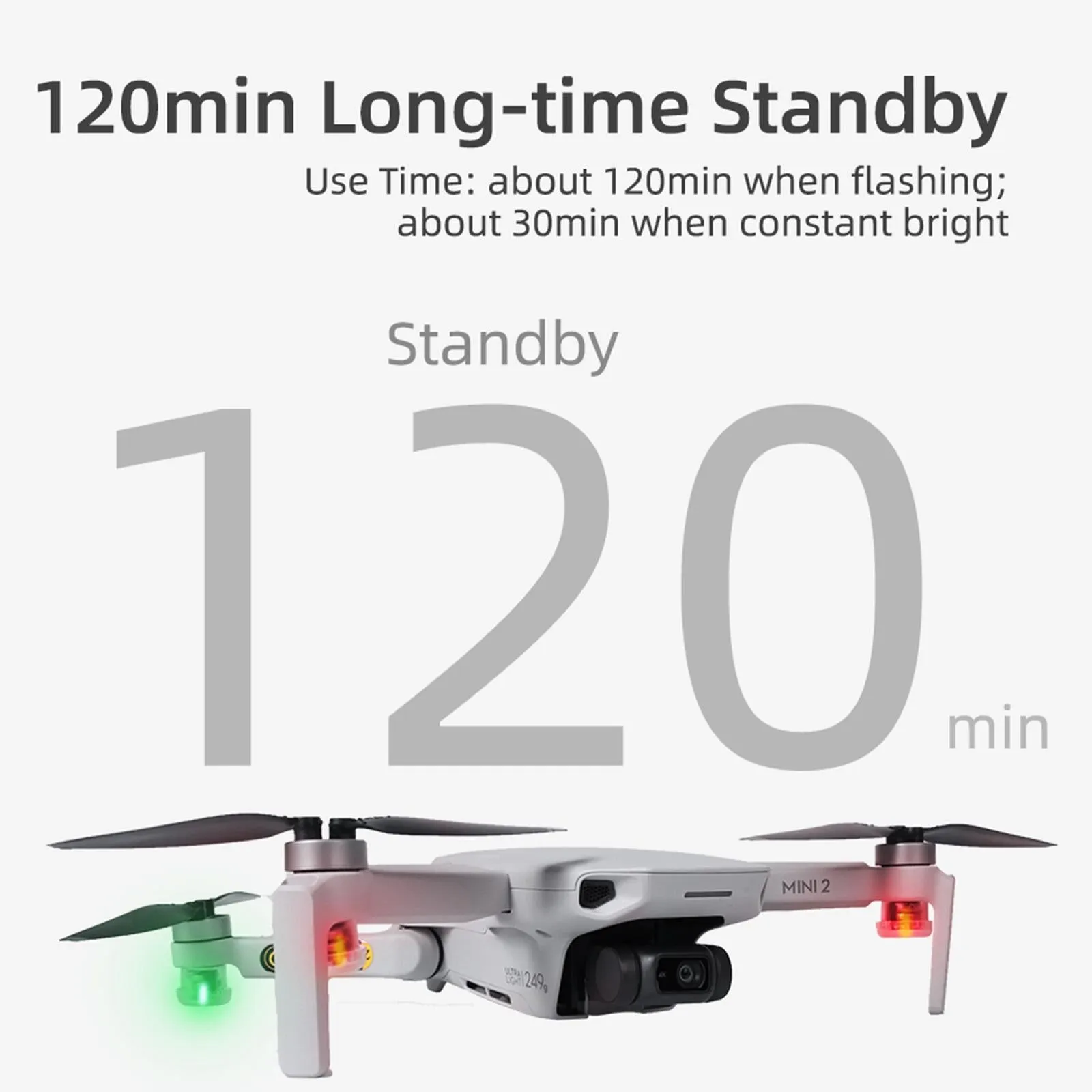 2 Night Strobe Led Light for Dji Mavic 2 Mini / Air 2 Fpv - 2 Pack
