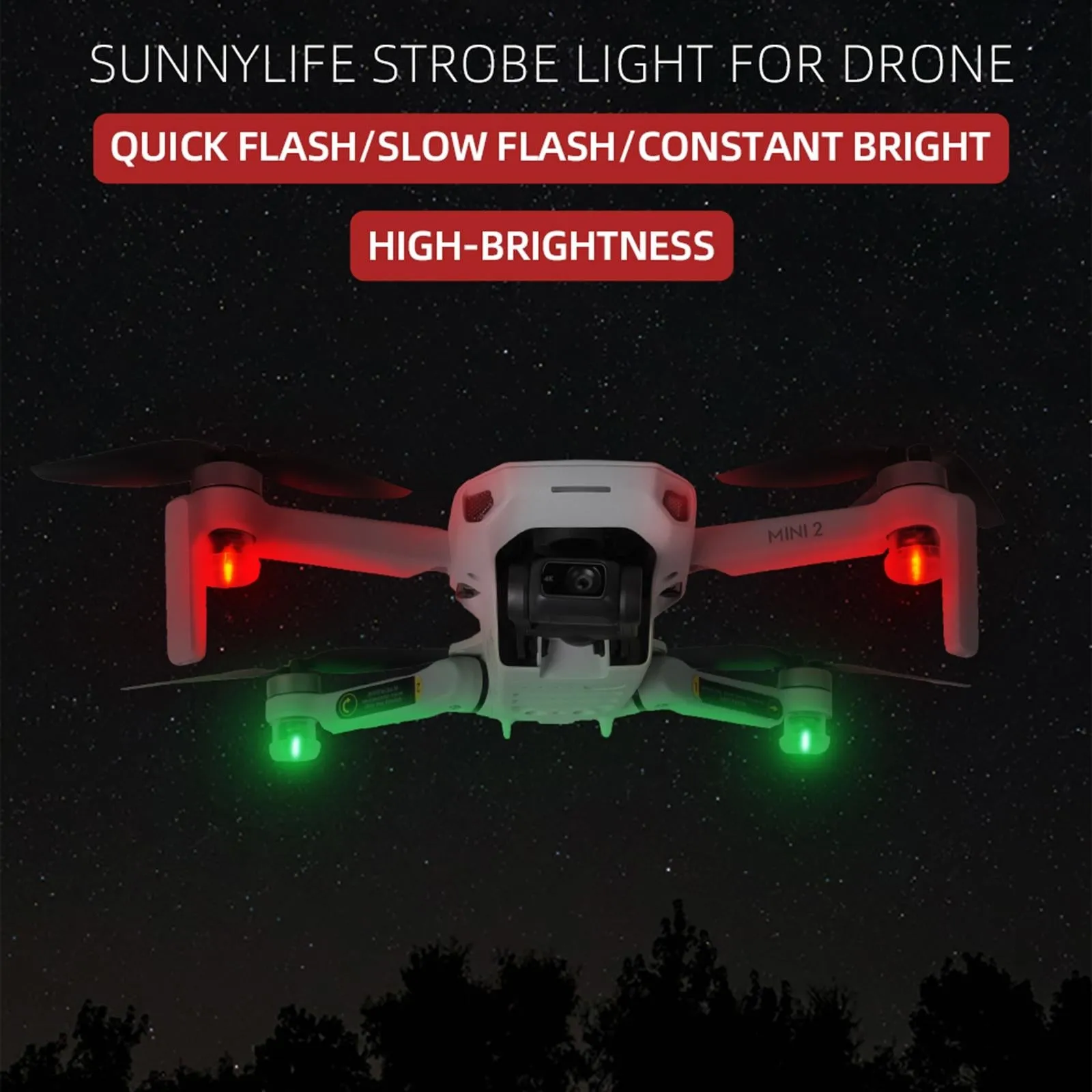 2 Night Strobe Led Light for Dji Mavic 2 Mini / Air 2 Fpv - 2 Pack