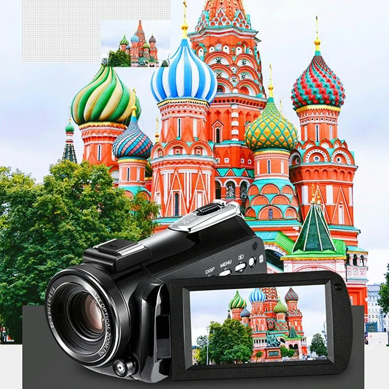 Ac5 4K Hd Night Vision Wifi 12X Optical Zoom Digital Video Dv Camera Camcorder - Standard & Microphone & Handheld Stand Black