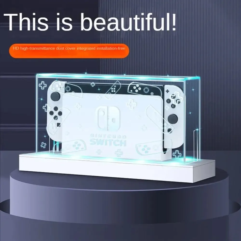 Acrylic Host Protective Dust Cover Shell Luminous Base Box for Nintendo Switch Oled