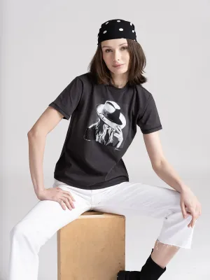 CPress Studio On the Verge Short Sleeve Tee in Worn Black