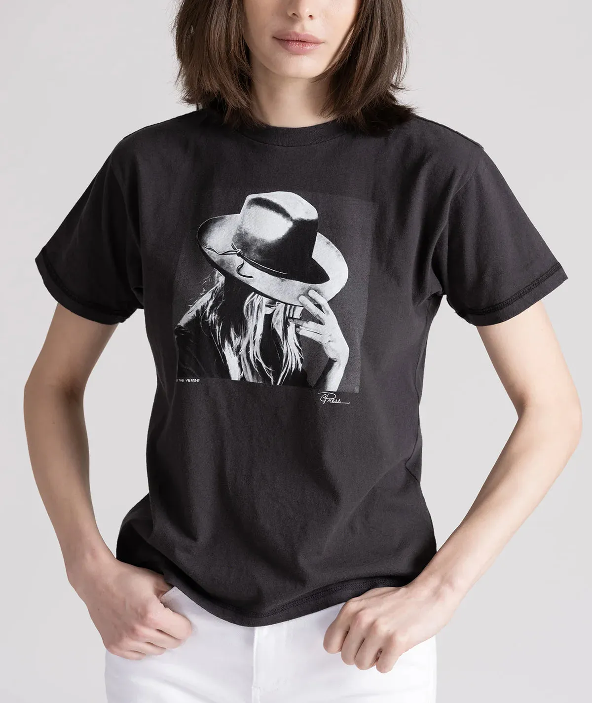 CPress Studio On the Verge Short Sleeve Tee in Worn Black