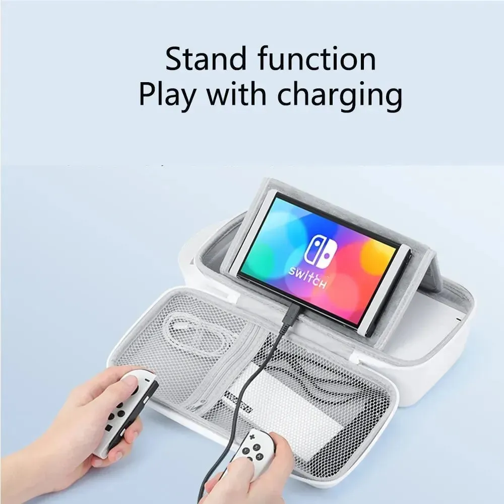 Data Frog Switch Oled Lite Handheld Storage Bag Nintendo Switch Portable Pu Carrying Case