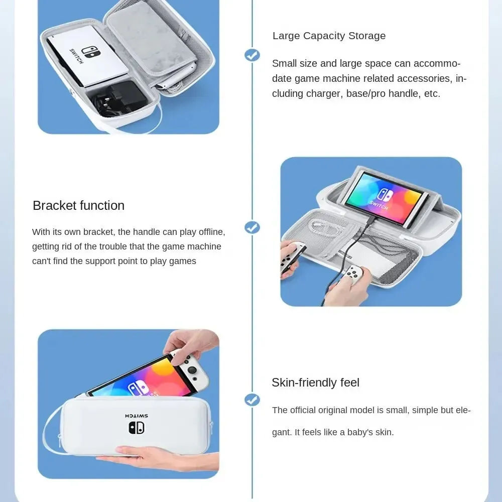 Data Frog Switch Oled Lite Handheld Storage Bag Nintendo Switch Portable Pu Carrying Case