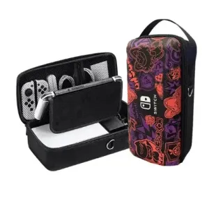 Data Frog Switch Oled Lite Handheld Storage Bag Nintendo Switch Portable Pu Carrying Case