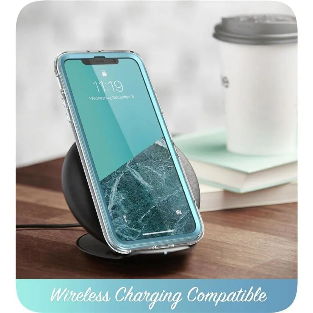 For Iphone 11 Case with Built-in Screen Protector Cosmo Full Glitter Marble Bumper