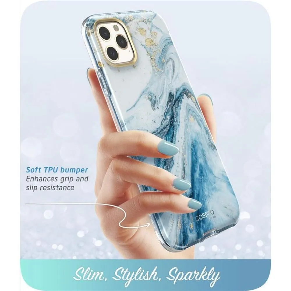 For Iphone 11 Pro Case with Built-in Screen Protector Cosmo Full Shinning Glitter