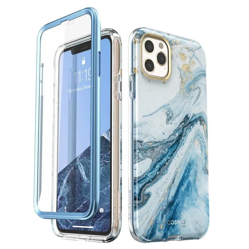 For Iphone 11 Pro Case with Built-in Screen Protector Cosmo Full Shinning Glitter