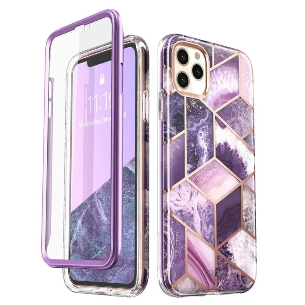 For Iphone 11 Pro Case with Built-in Screen Protector Cosmo Full Shinning Glitter