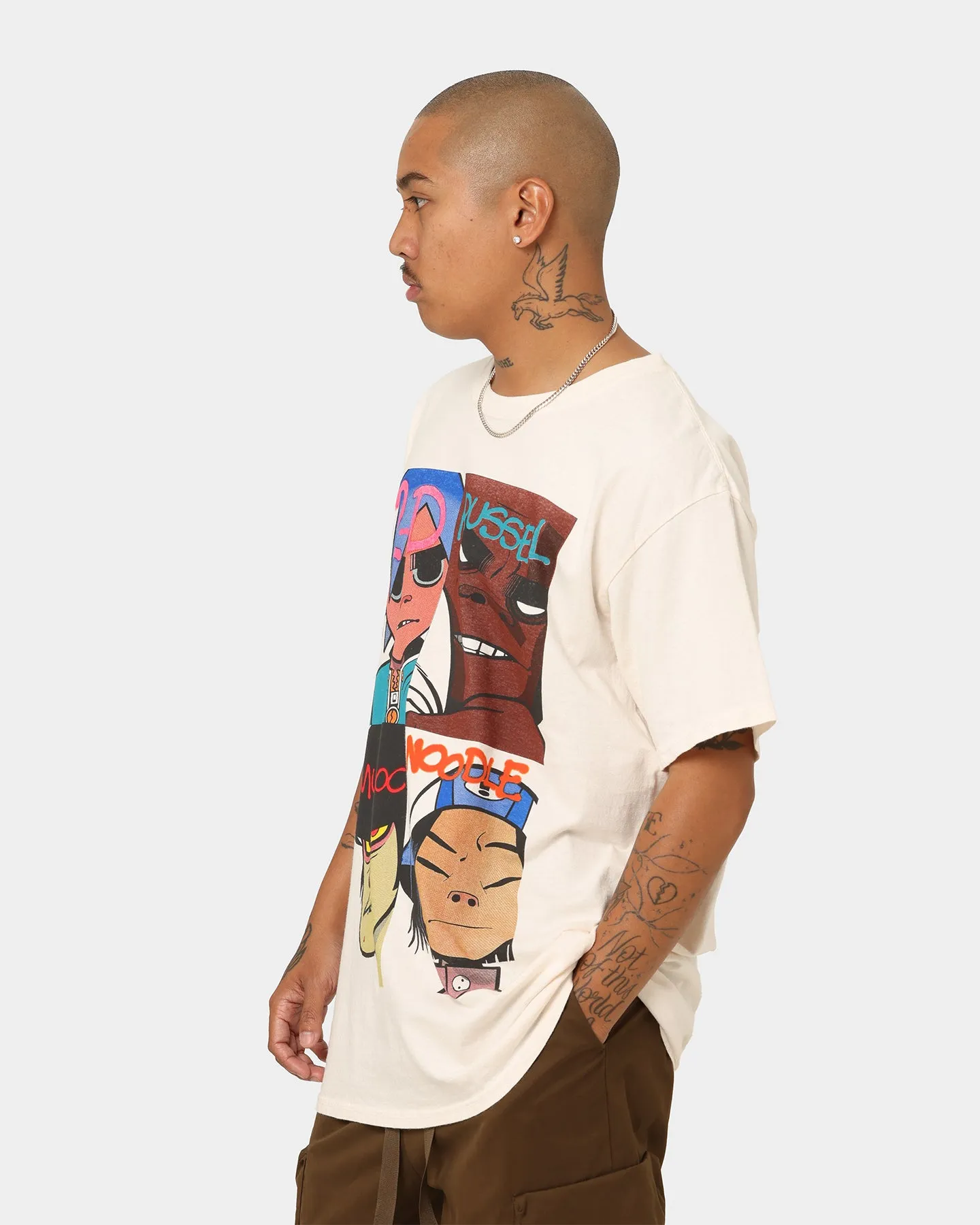 Gorillaz Face Grid T-Shirt Off White