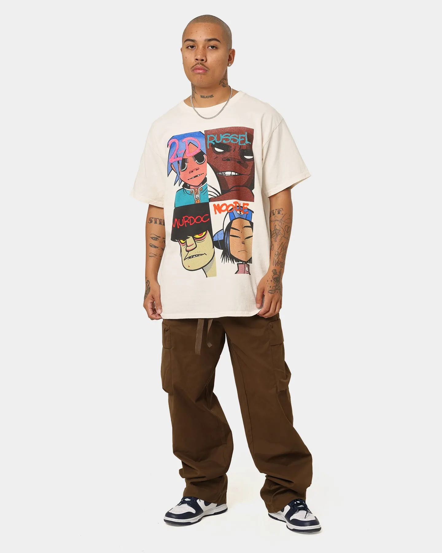 Gorillaz Face Grid T-Shirt Off White