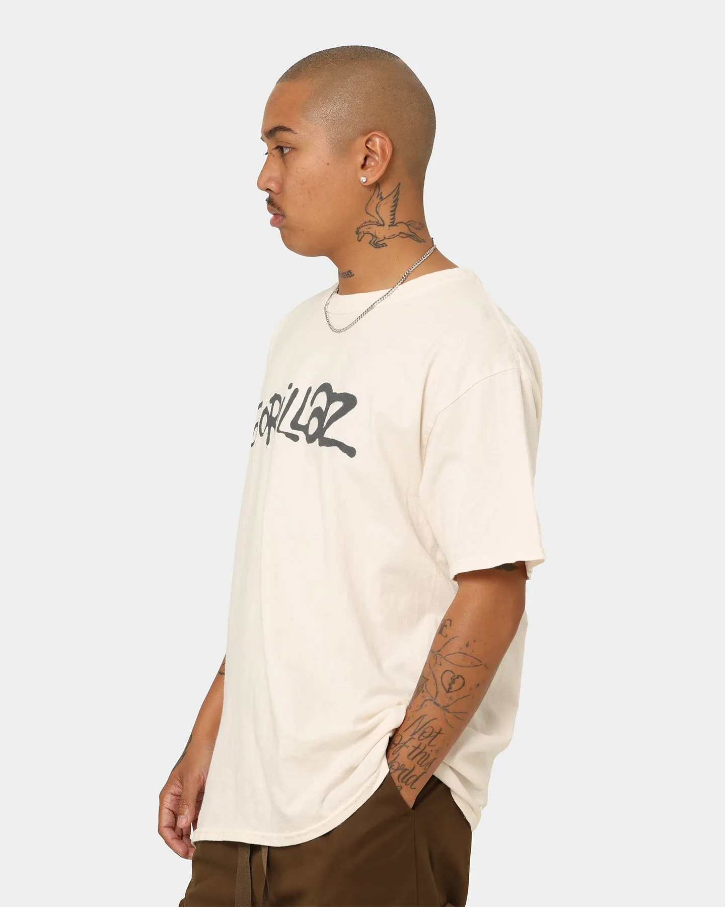Gorillaz Writing Logo T-Shirt Off White