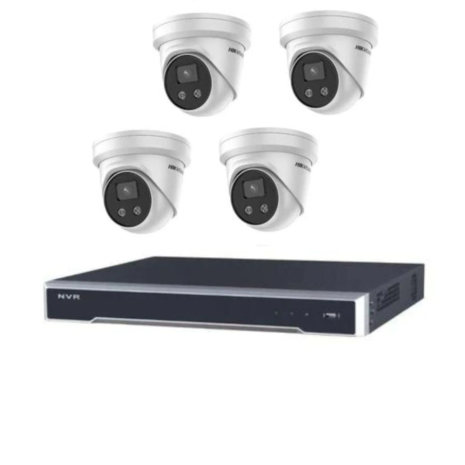 Hikvision CCTV Kit, AcuSense, 4 x 8MP Turret, 8CH NVR with 4TB HDD