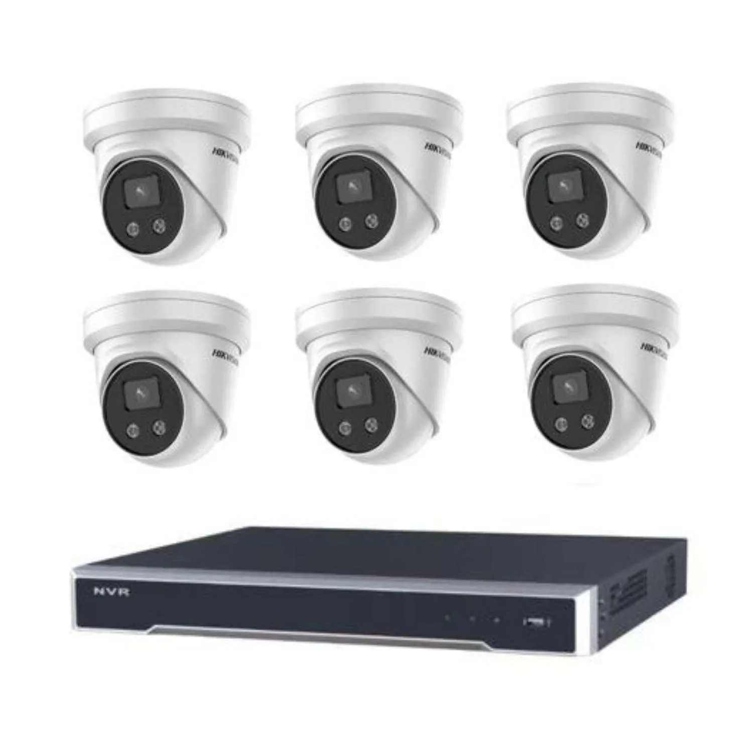 Hikvision CCTV Kit, AcuSense, 6 x 8MP Turret, 8CH NVR with 4TB HDD