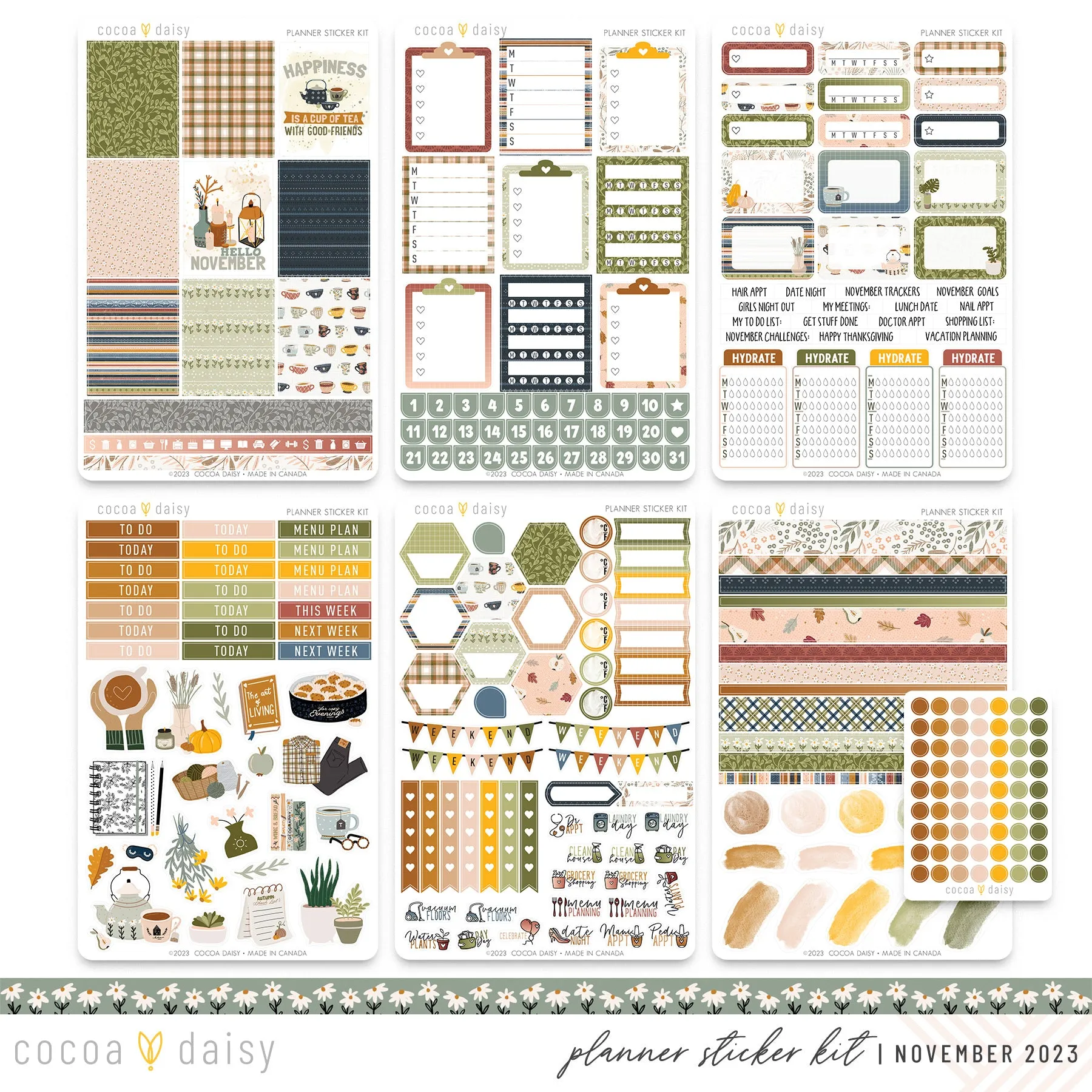 Home Sweet Home Planner Sticker Kit November 2023