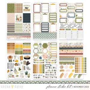 Home Sweet Home Planner Sticker Kit November 2023