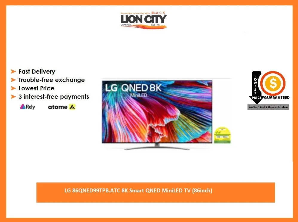 LG 86QNED99TPB.ATC 8K Smart QNED MiniLED TV (86inch)