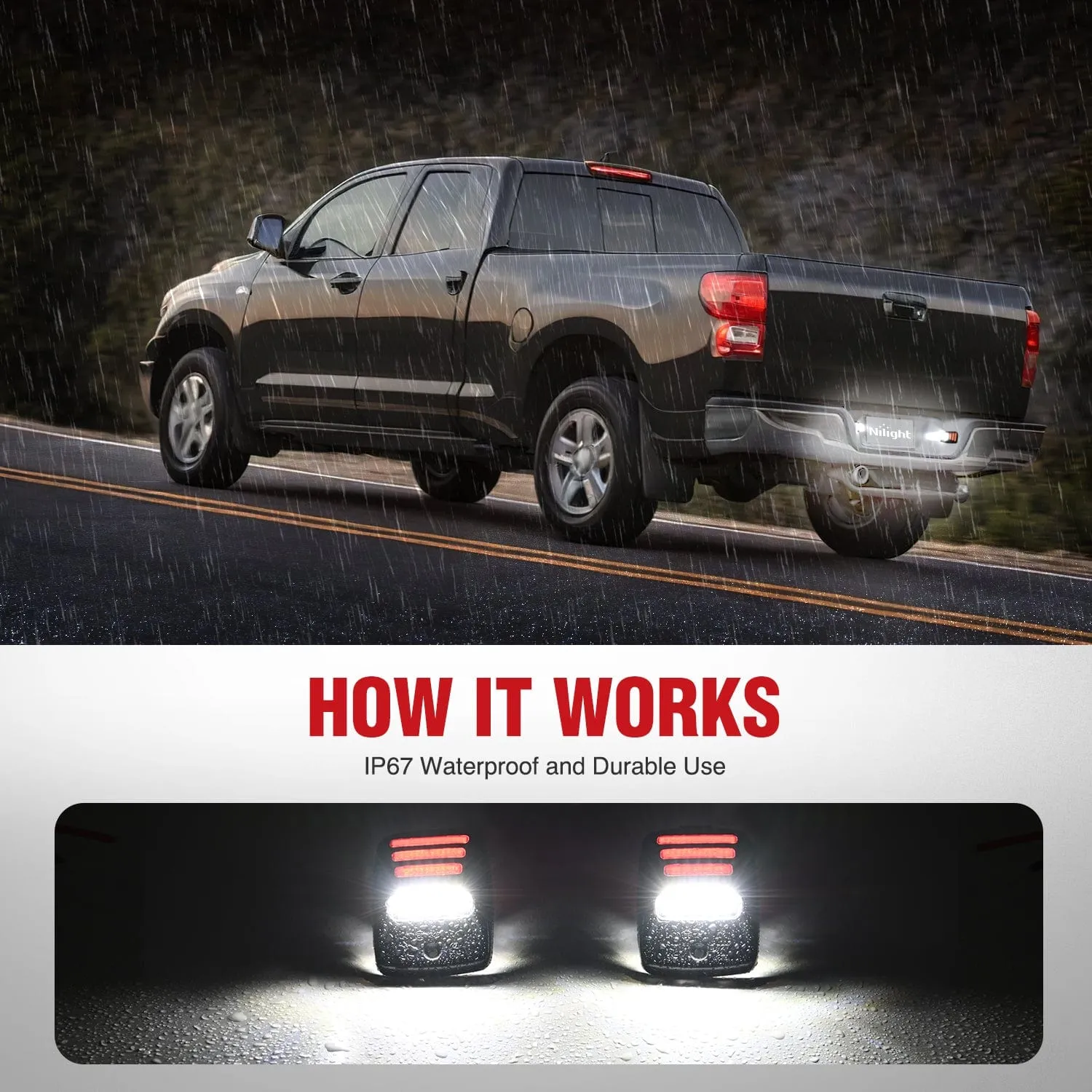 License Plate Lights Compatible with 2005 2006 2007 2008 2009 2010 2011 2012 2013 2014 2015 Toyota Tacoma 2000-2013 Tundra Red Triple OLED Tube 6000K White 2PCS Pack