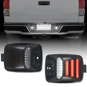 License Plate Lights Compatible with 2005 2006 2007 2008 2009 2010 2011 2012 2013 2014 2015 Toyota Tacoma 2000-2013 Tundra Red Triple OLED Tube 6000K White 2PCS Pack
