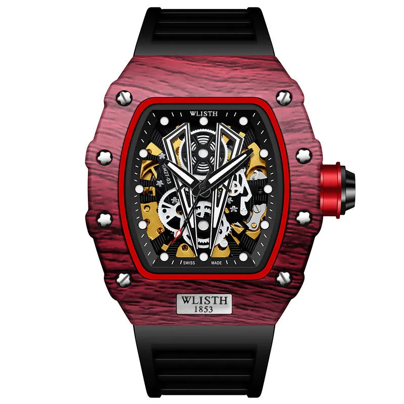 Mechanical hollow out square watch W1110805