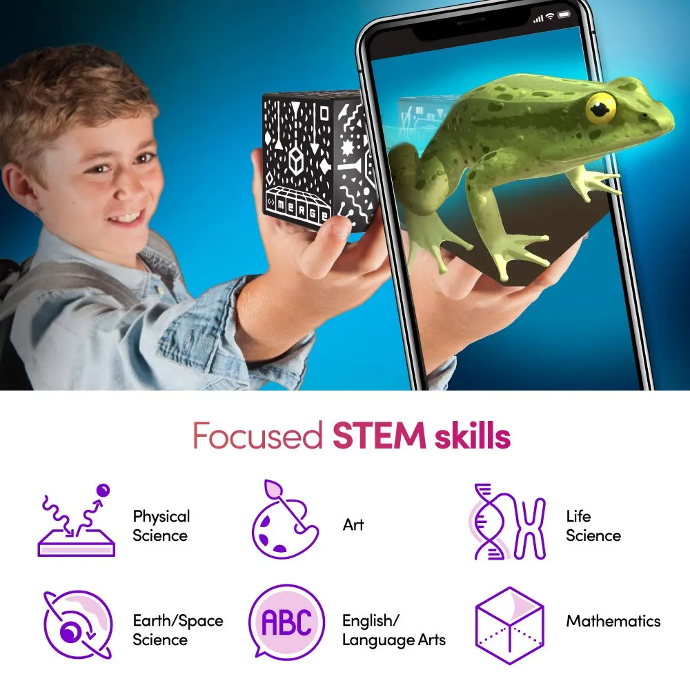 Merge Cube Augmented Reality STEM Toy - Educational Games for Learning Science, Math, Art and More in The Classroom and Home