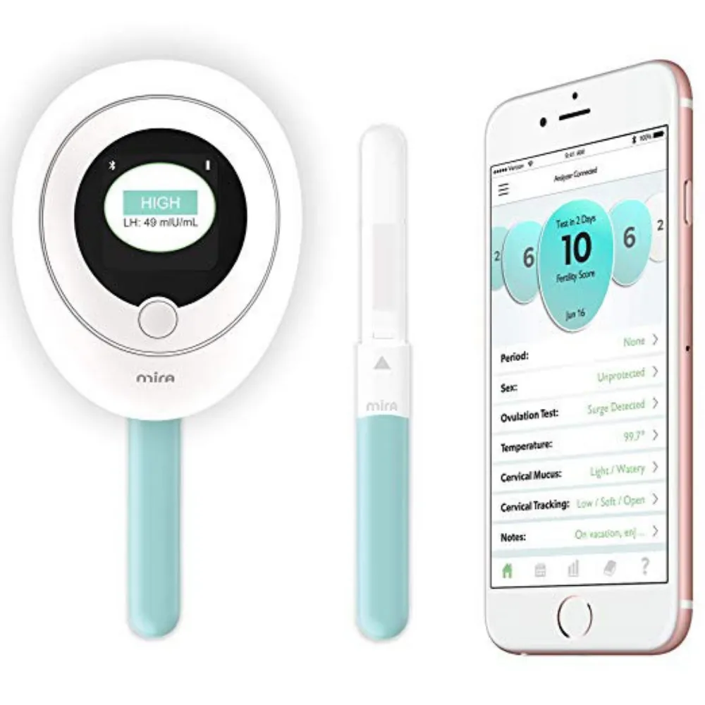 Mira Fertility Tracking Monitor Kit with 10 Ovulation Test Wands and Connected App, Patented Smart System Predicts Ovulation with Actual LH Hormone Concentrations