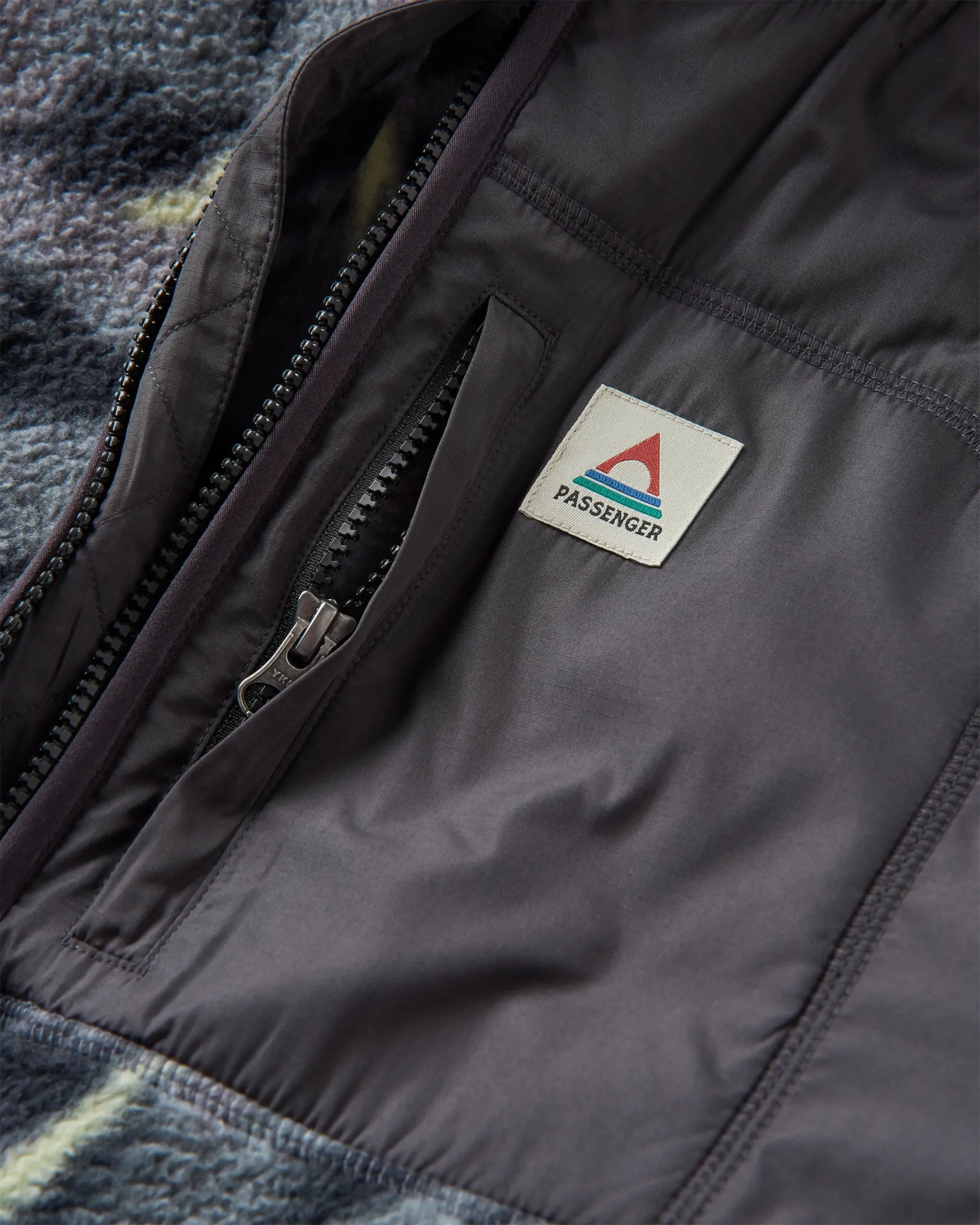 Offgrid 2.0 1/2 Zip Recycled Sherpa Fleece - Abstract Mountain Charcoal