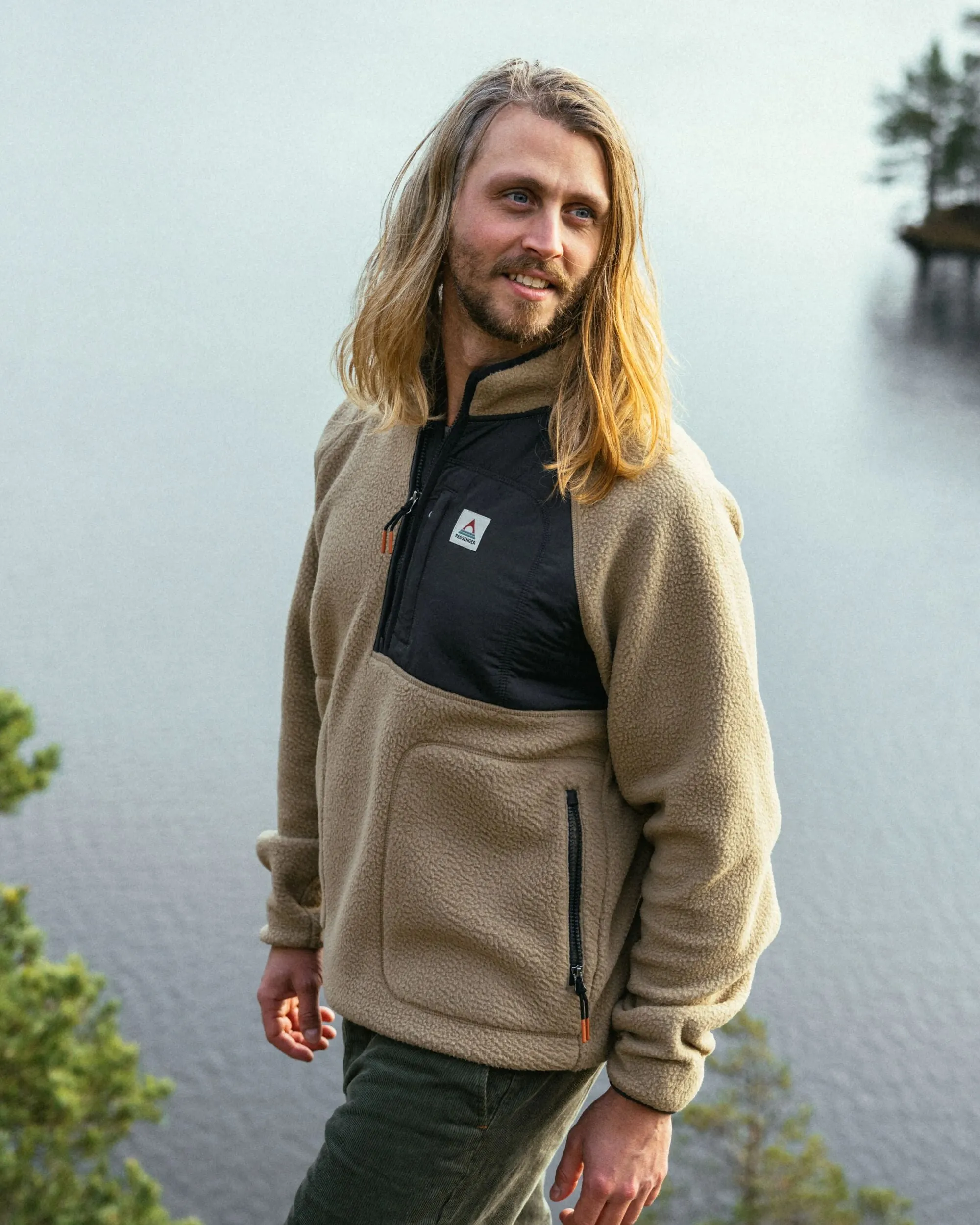 Offgrid 2.0 1/2 Zip Recycled Sherpa Fleece - Biscuit