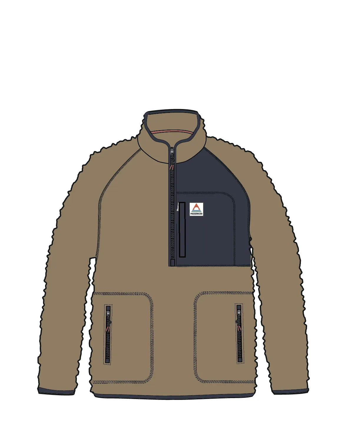 Offgrid 2.0 1/2 Zip Recycled Sherpa Fleece - Biscuit