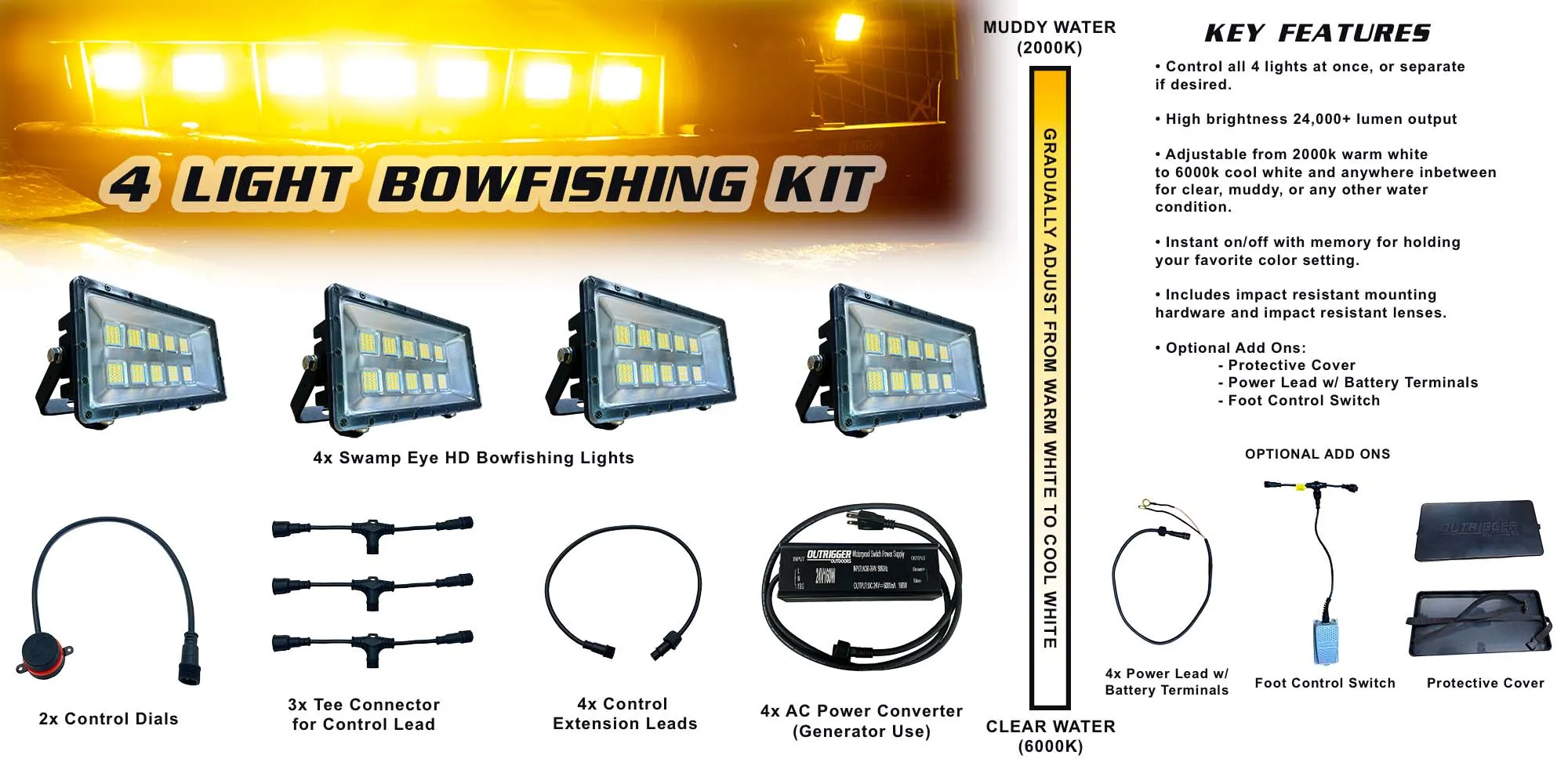Swamp Eye HD Bowfishing Light Kit