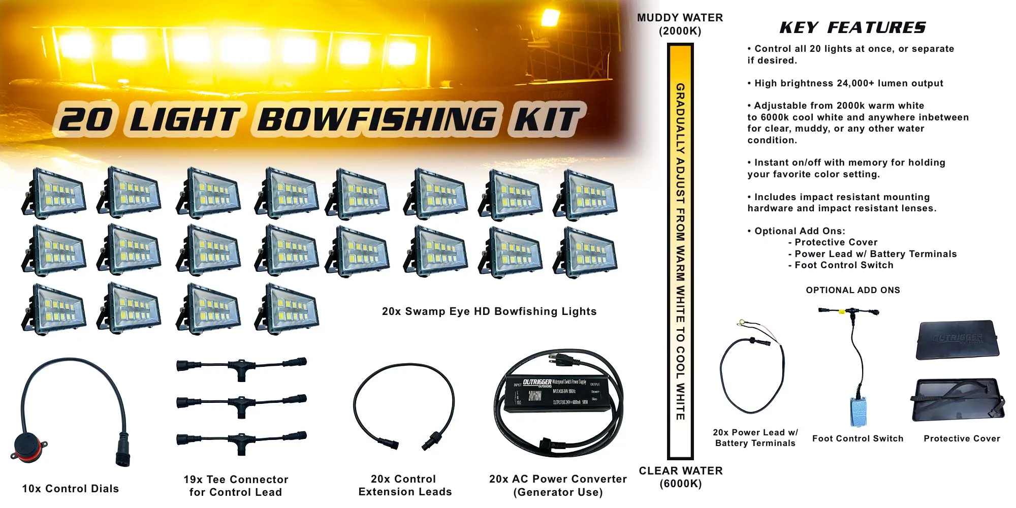 Swamp Eye HD Bowfishing Light Kit
