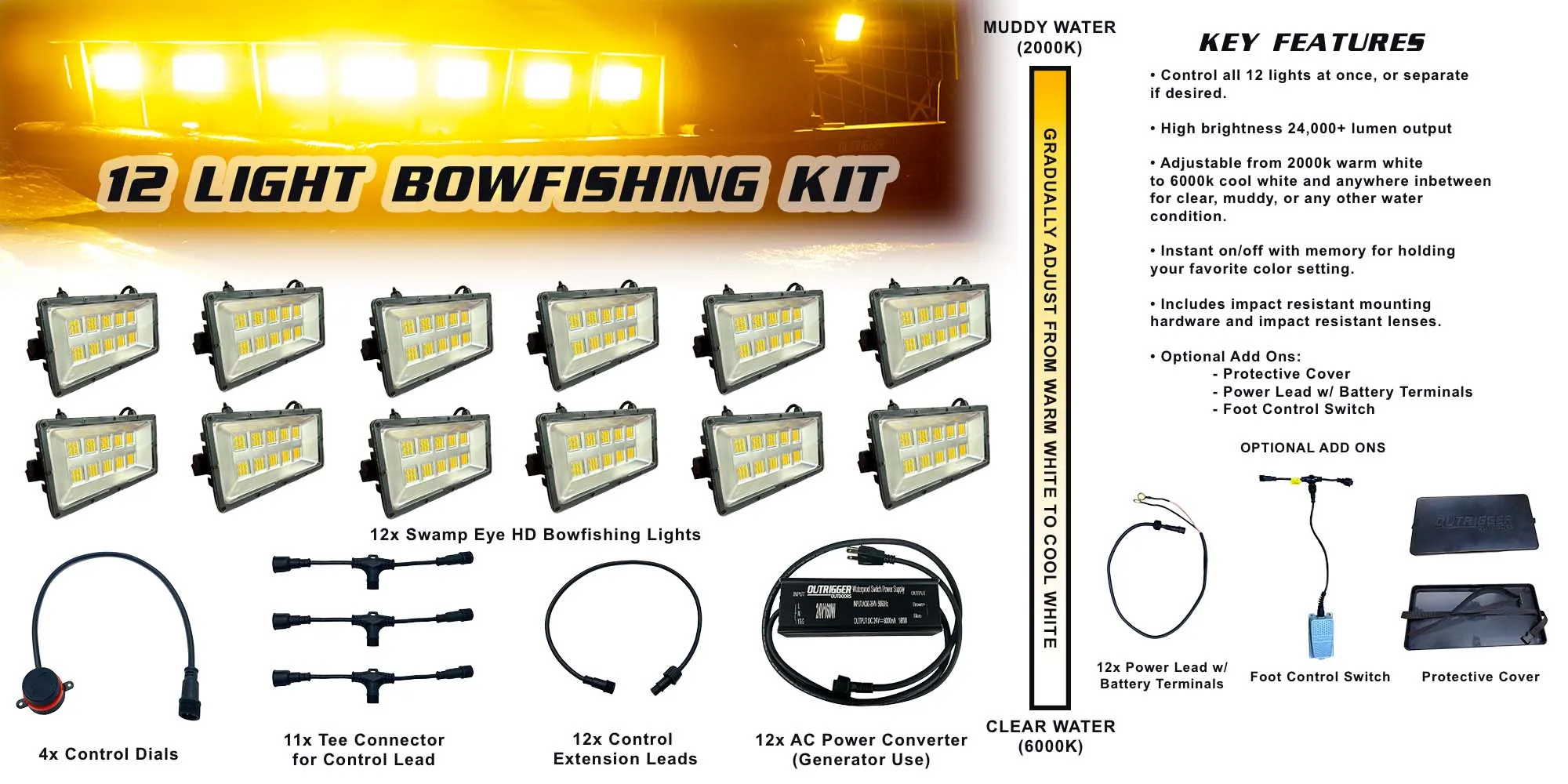 Swamp Eye HD Bowfishing Light Kit