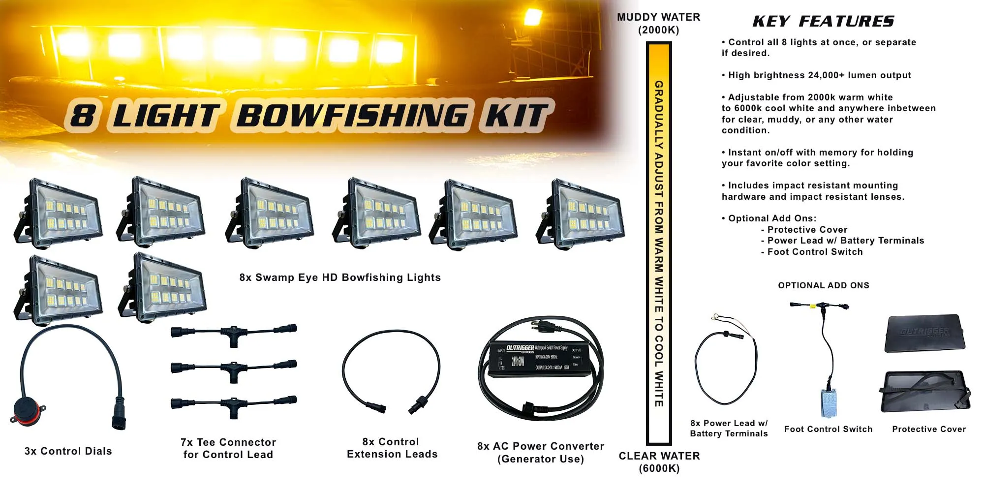 Swamp Eye HD Bowfishing Light Kit