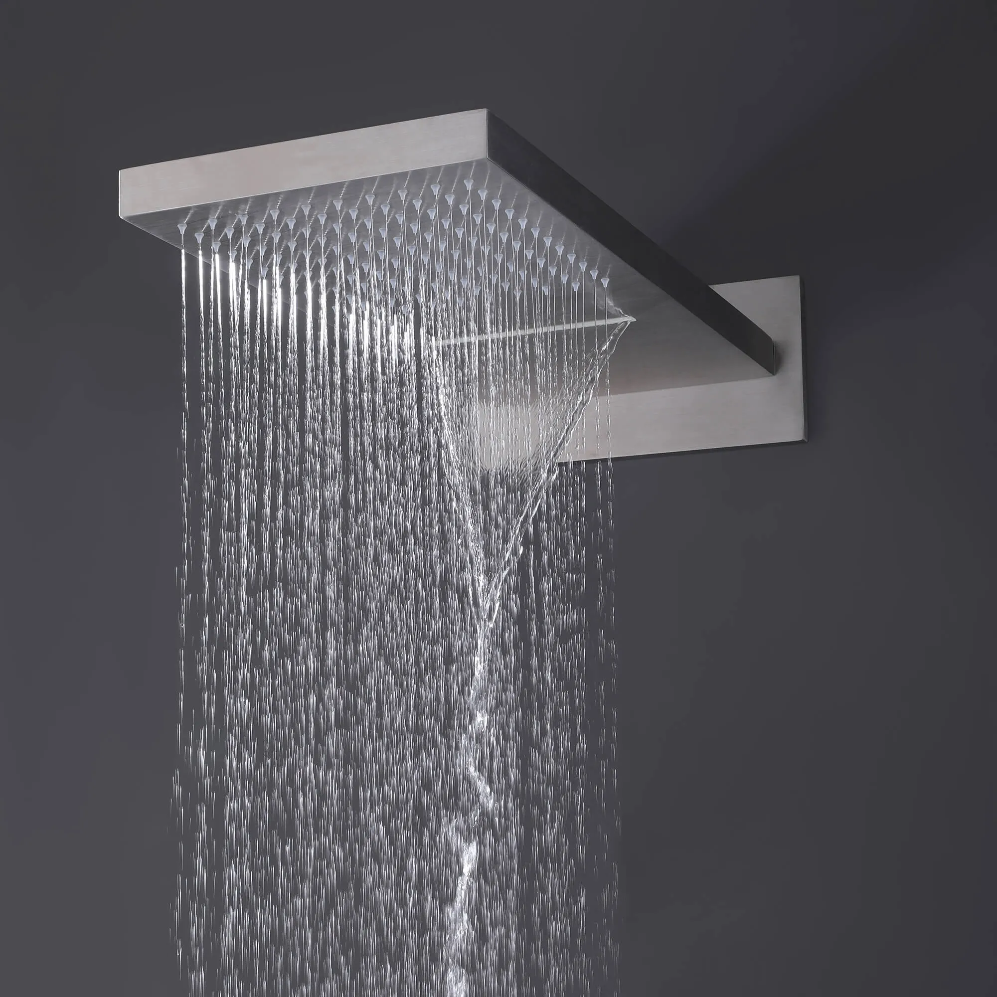 Wall Mount 3 Handle Thermostatic Shower System with 3 Body Jets RB1118